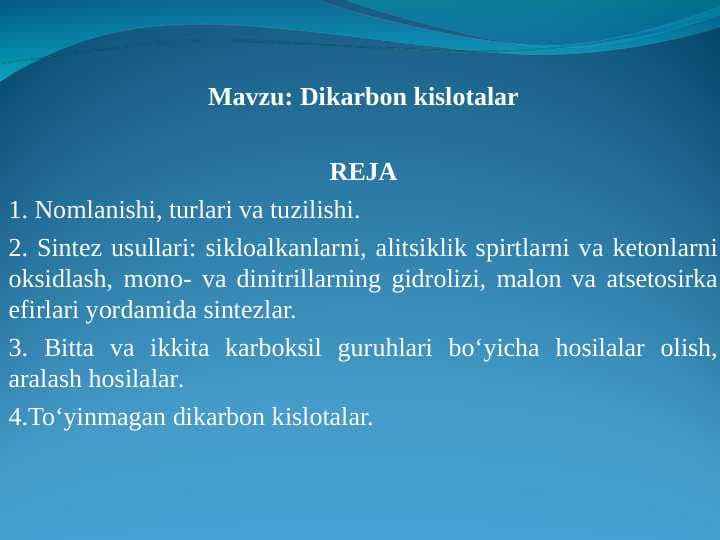 Dikarbon kislotalar