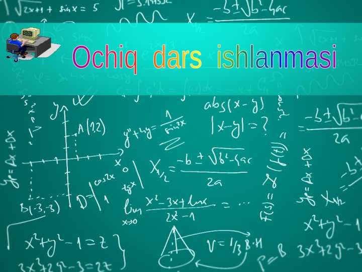 Matematik formulalar bilan ishlash