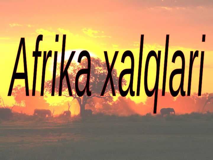 Afrika xalqlari