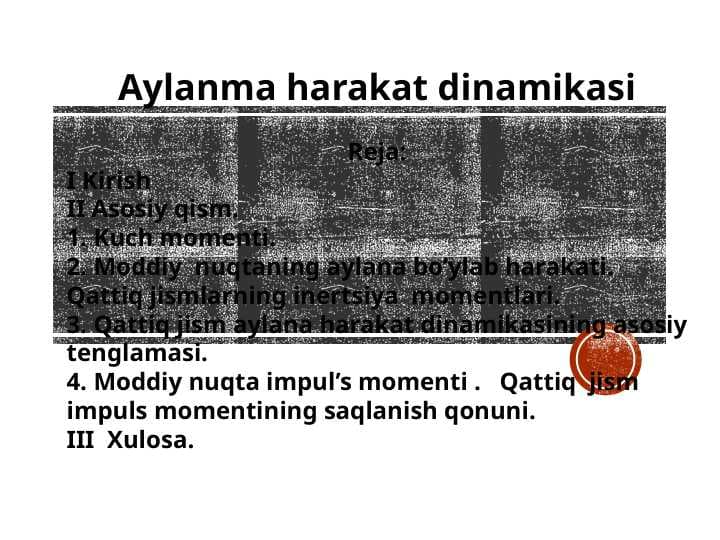 Aylanma harakat dinamikasi