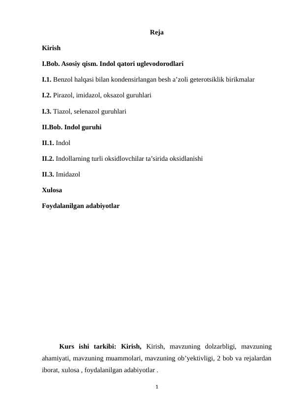 Indol qatori uglevodorodlari