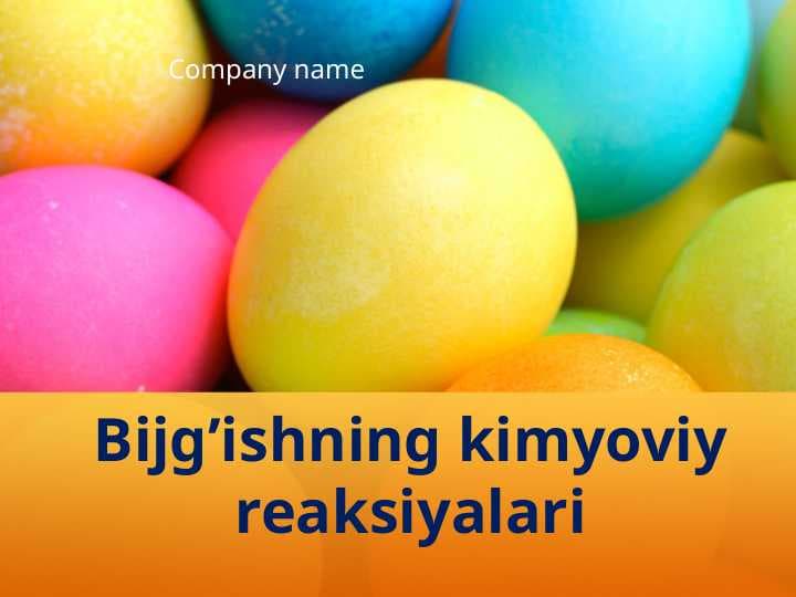 Bijg’ishning kimyoviy reaksiyalari