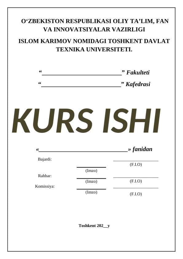 Mexanik holatda bolg'alash uchun оhozni tanlash  va uni ishlash jarayonini yoritish.