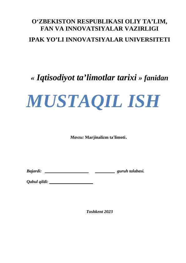 Marjinalizm ta'limoti
