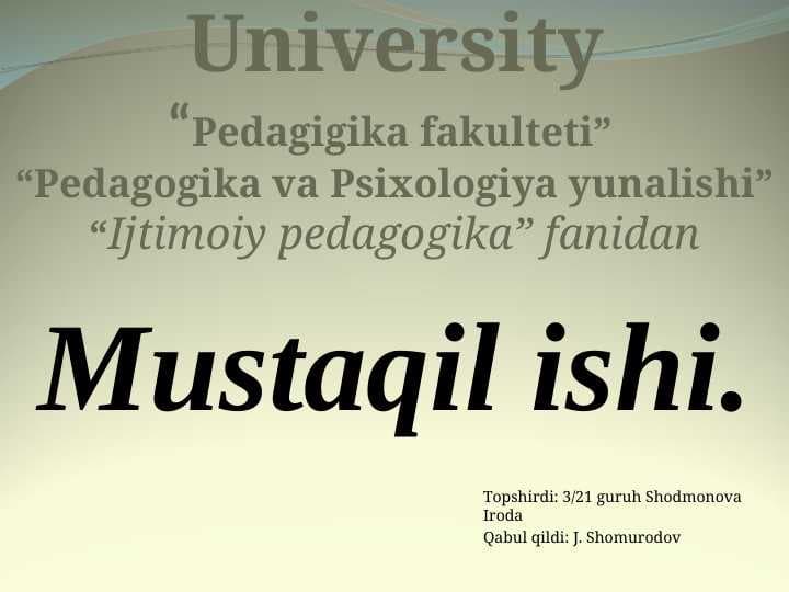 Ijtimoiy tarbiya. Ijtimoiy pedagogikada me'yordan chekinish .