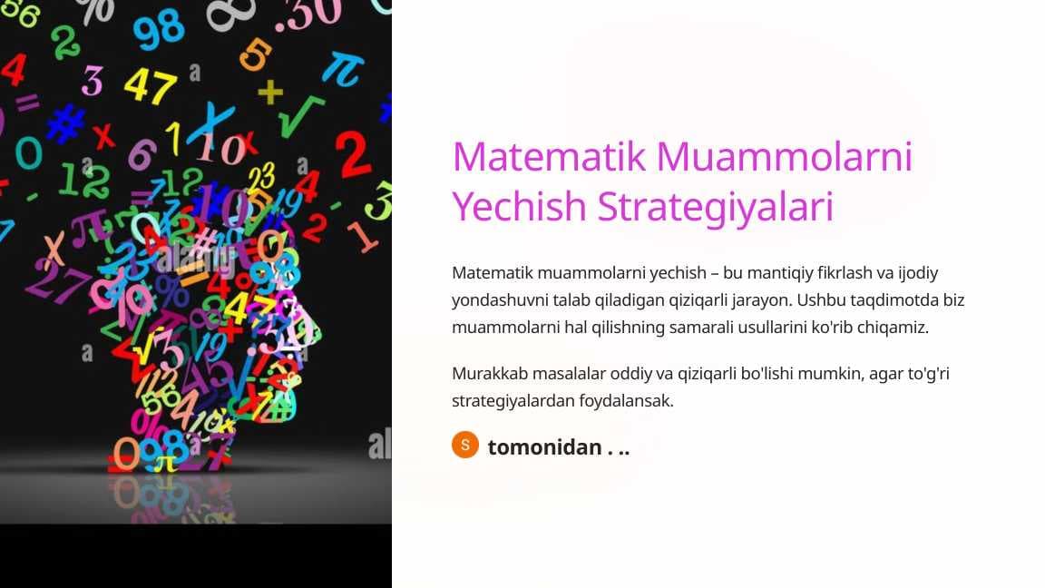 Matematik Muammolarni Yechish Strategiyalari