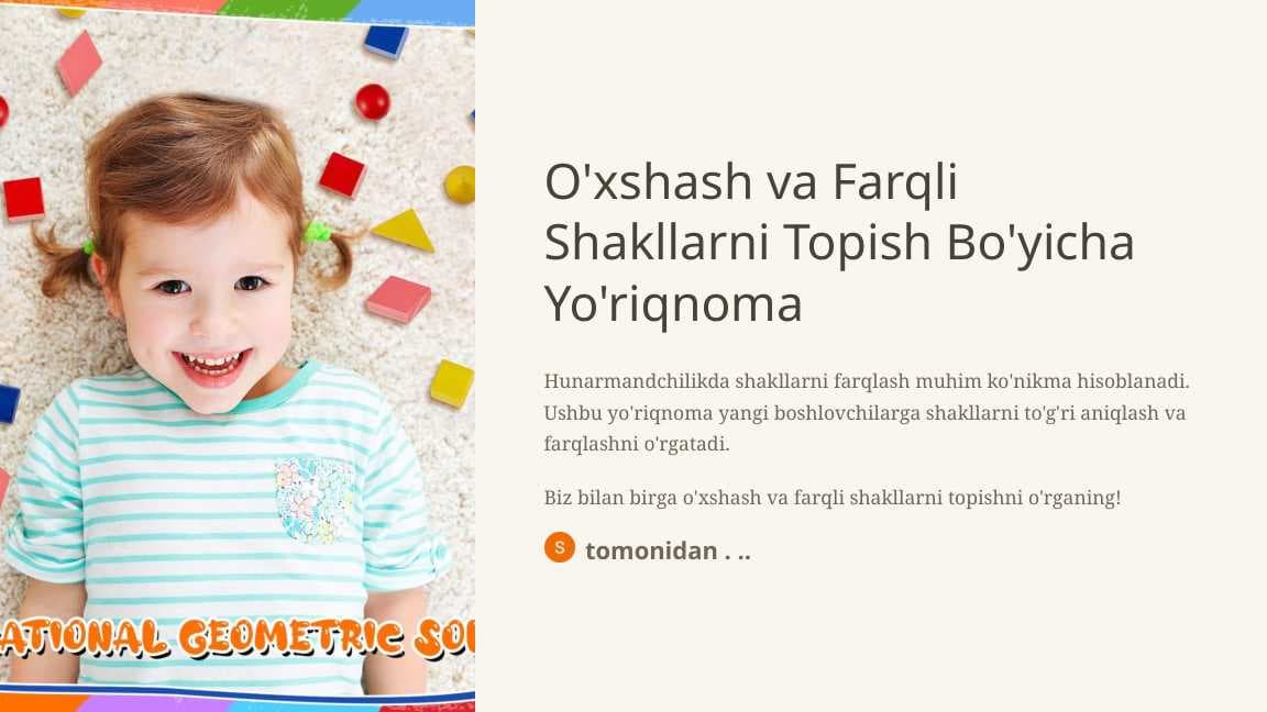 O'xshash va Farqli Shakllarni Topish Bo'yicha Yo'riqnoma
