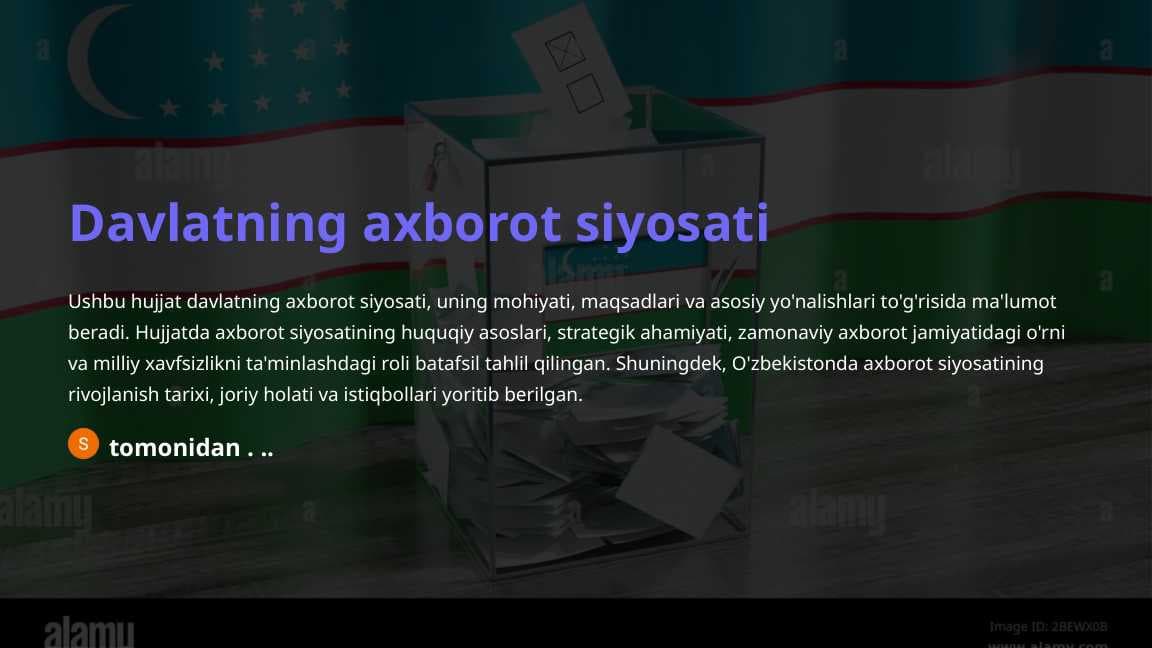 Davlatning axborot siyosati
