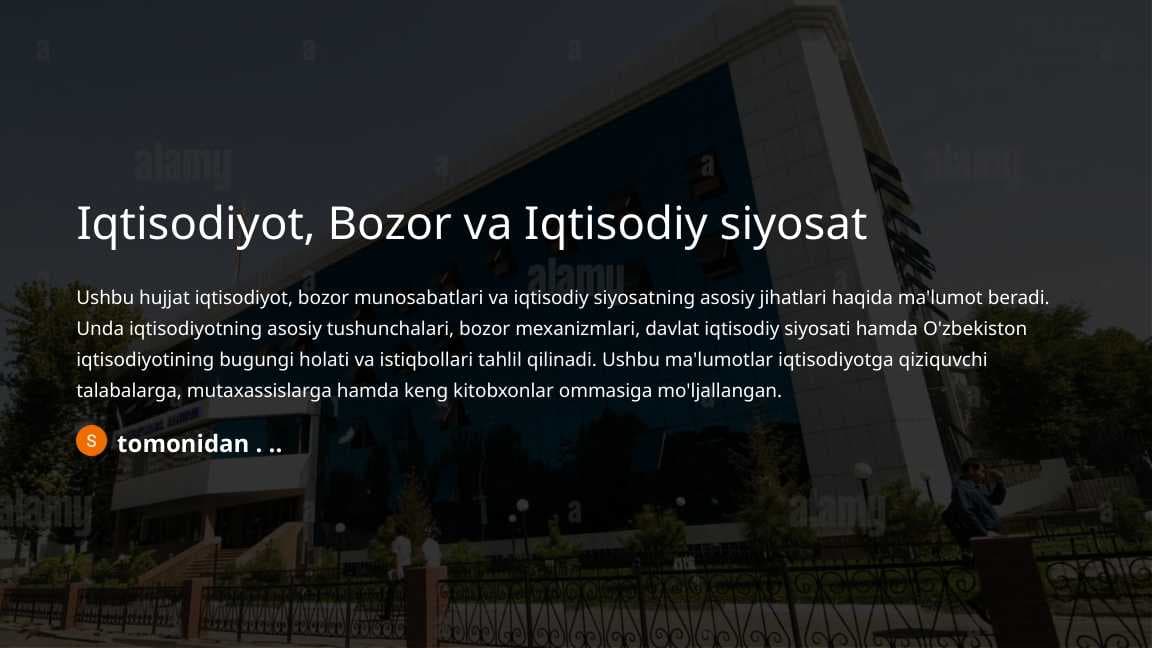 Iqtisodiyot, Bozor va Iqtisodiy siyosat