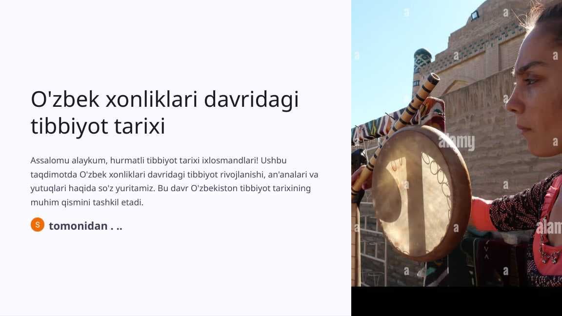 O'zbek xonliklari davridagi tibbiyot tarixi