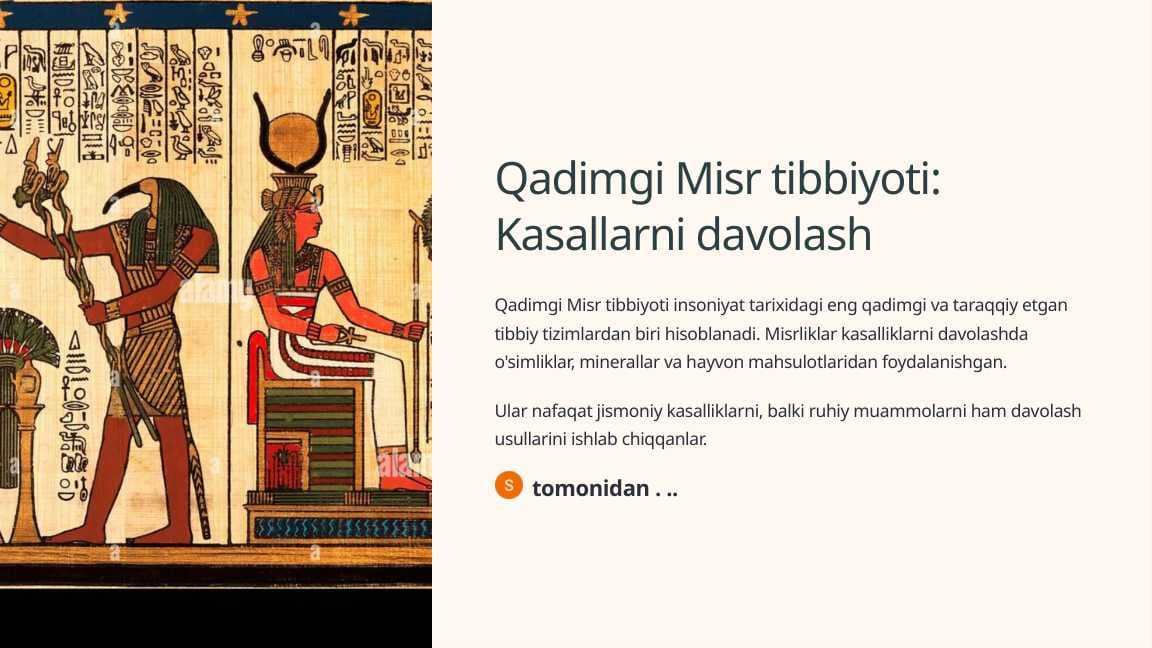 Qadimgi Misr tibbiyoti Kasallarni davolash
