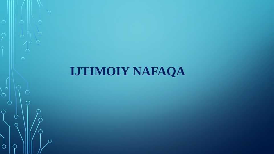 IJTIMOIY NAFAQA