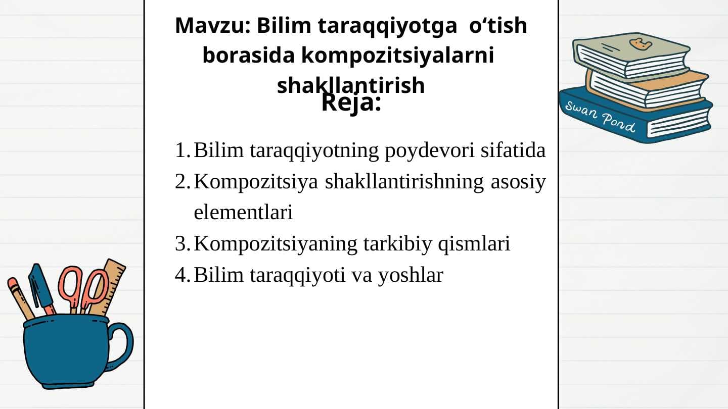 Bilim taraqqiyotga  o‘tish borasida kompozitsiyalarni  shakllantirish