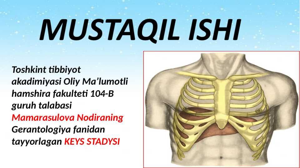 JIGAR CHEGARASINI ANIQLASH
