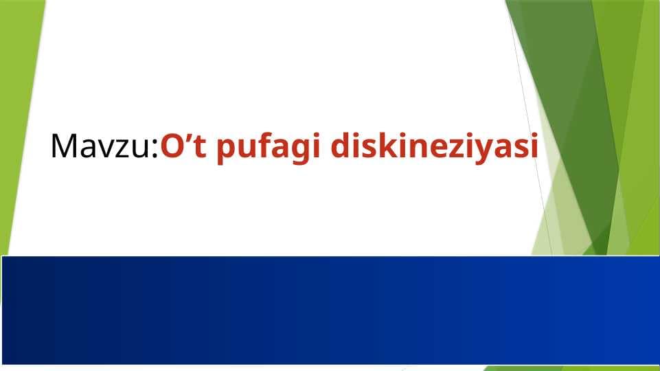 O’t pufagi diskineziyasi