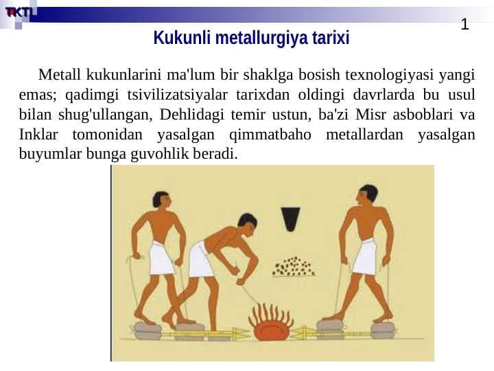 METALL KUKUNI ISHLAB CHIQARISH