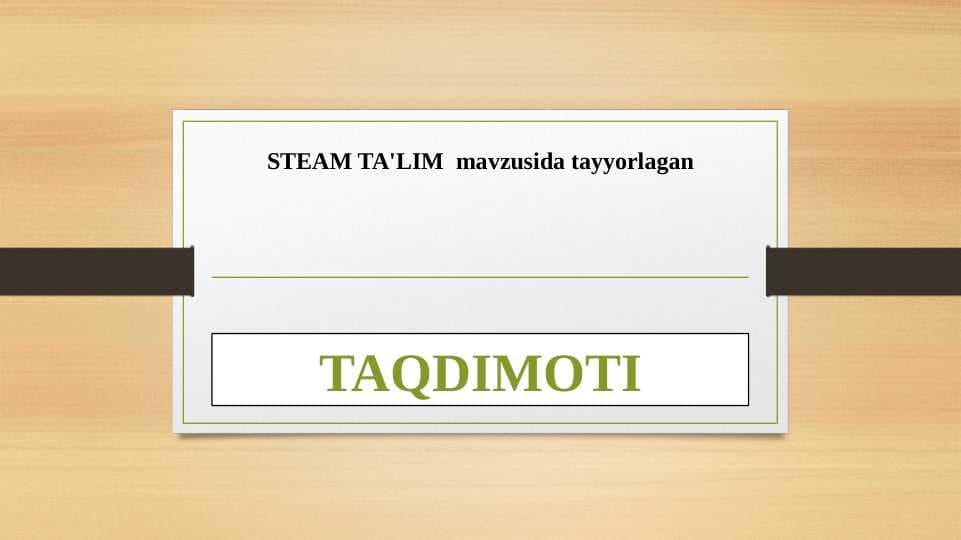 STEAM TA'LIM