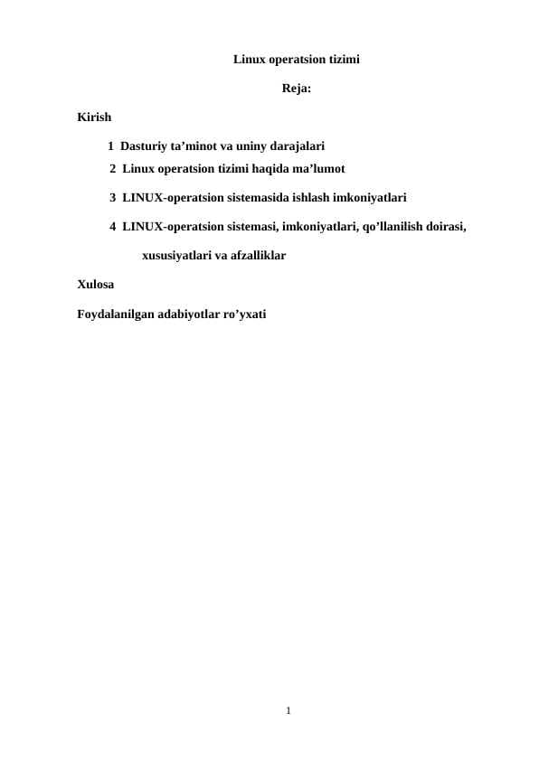 Linux operatsion tizimi