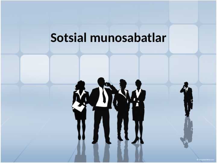Sotsial munosabatlar