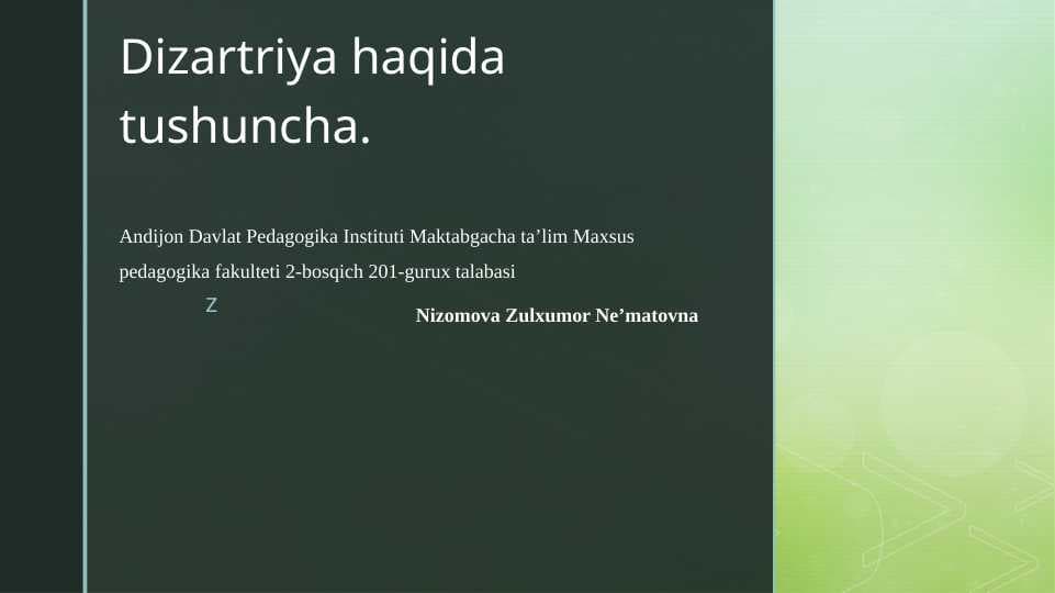 Dizartriya