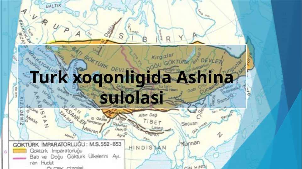 Turk xoqonligida Ashina sulolasi