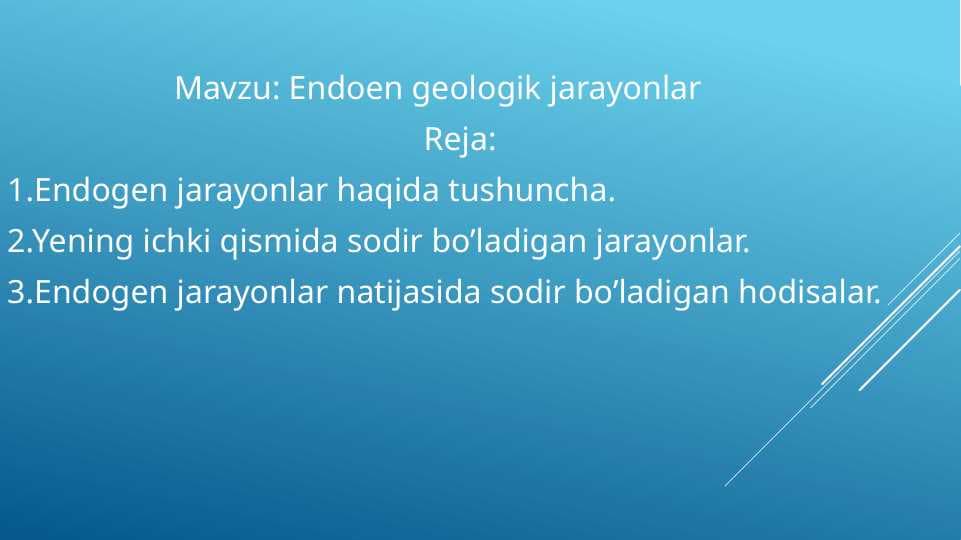 Endoen geologik jarayonlar