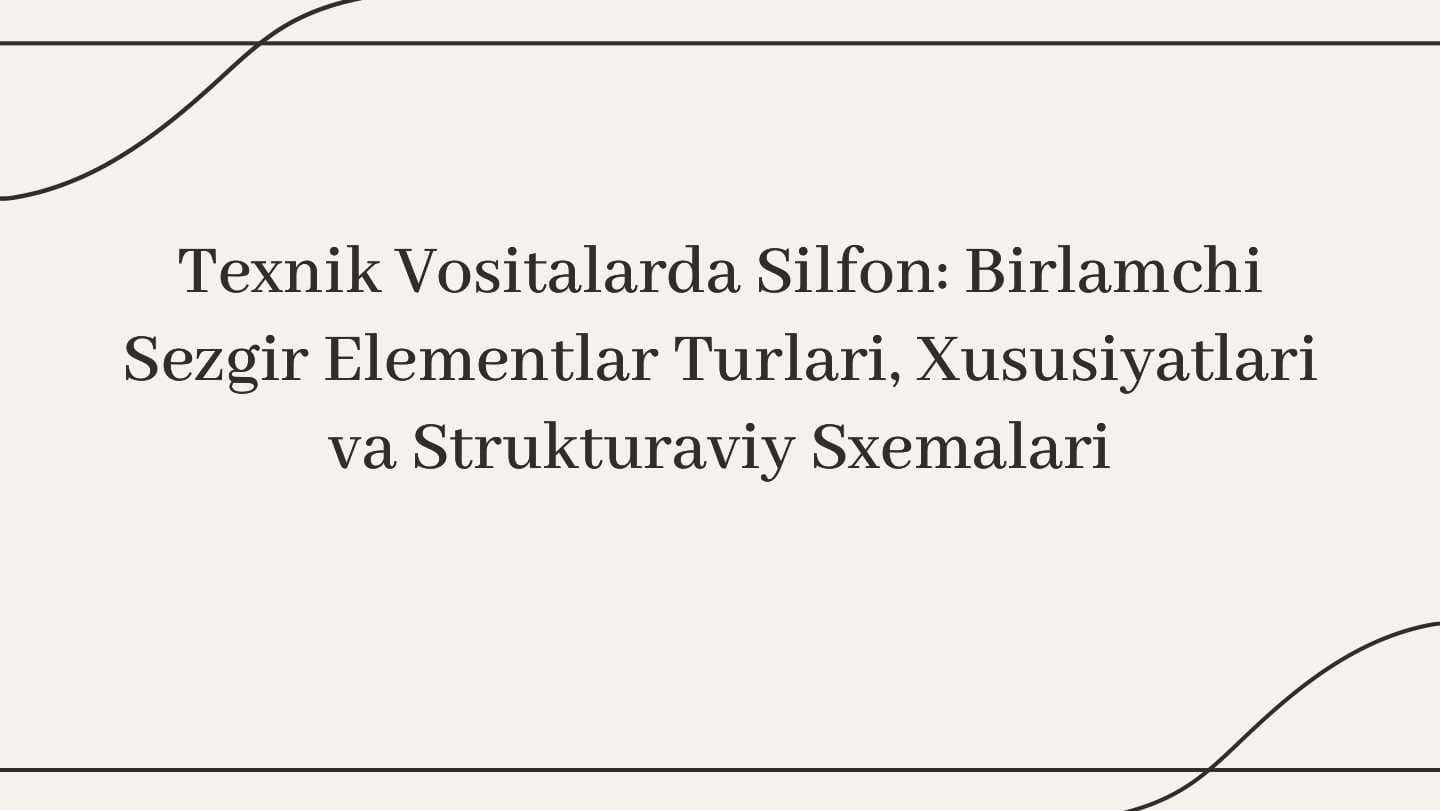 Avtomatlashtirishning texnik vositalari