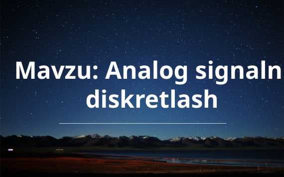 Analog signalni