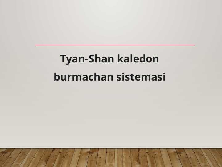 Tyan-Shan kaledon burmachan