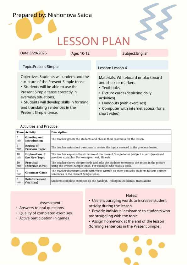 Lesson plan