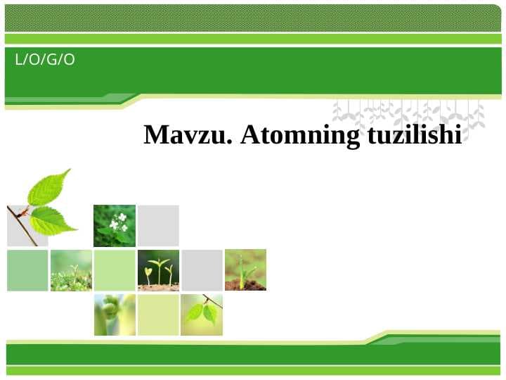 Atomning tuzilishi