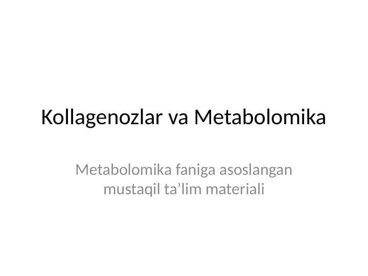 Kollagenozlar