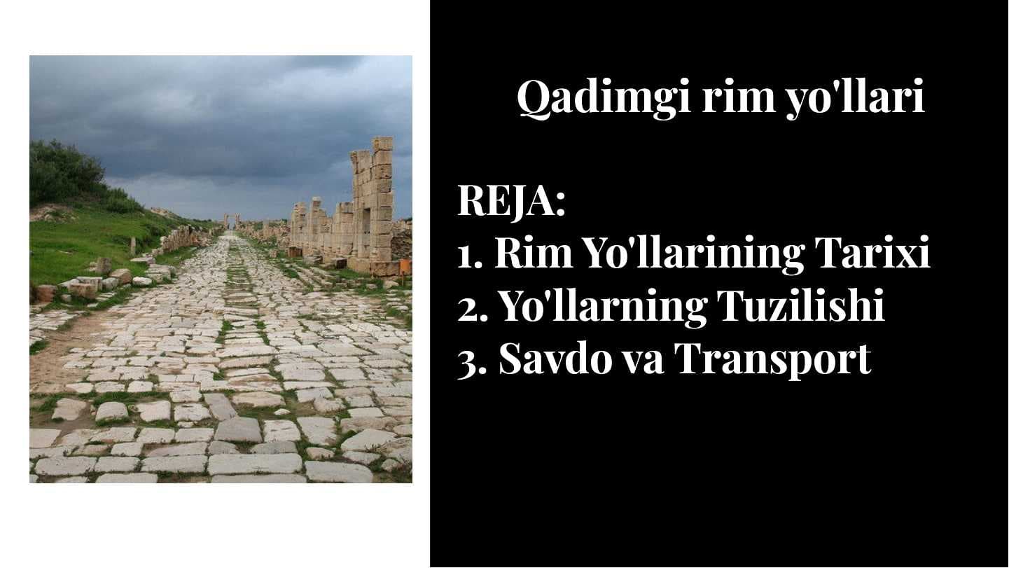 Qadimgi rim yo'llari