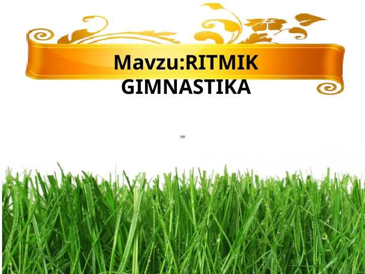 RITMIK GIMNASTIKA