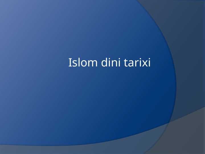 Islom dini tarixi