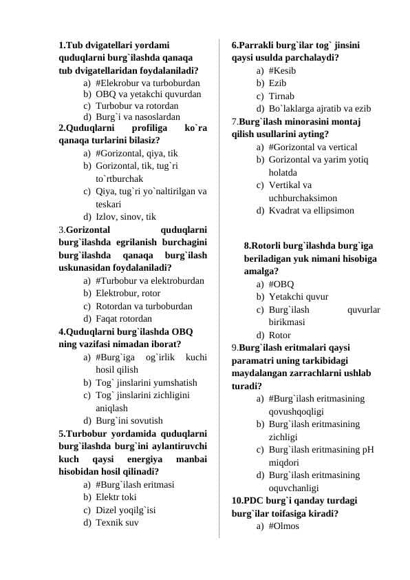 Test konchilik