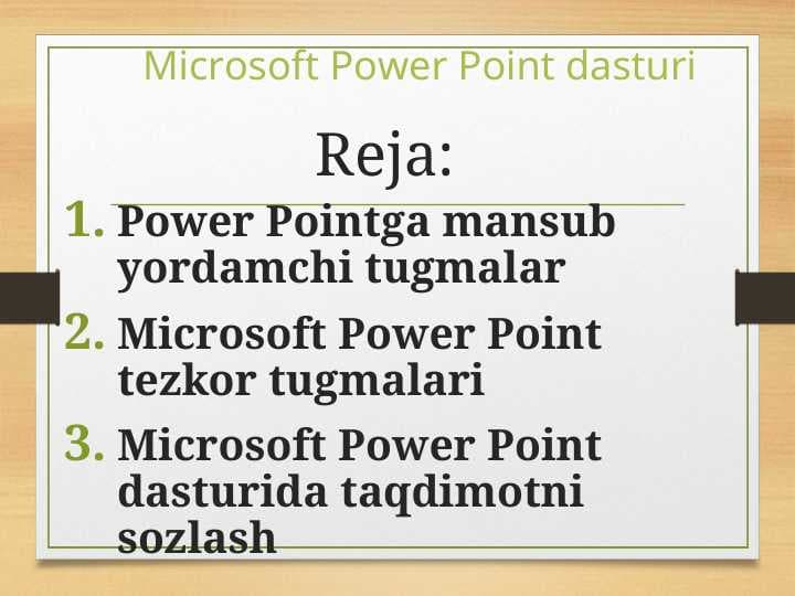 Microsoft Power Point dasturi
