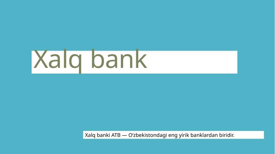 Xalq bank