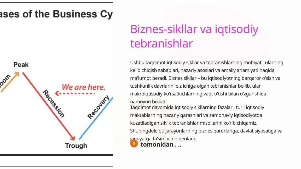 Biznes-sikllar va iqtisodiy tebranishlar