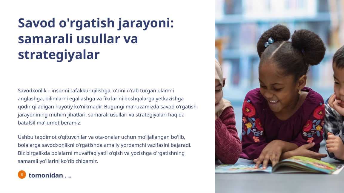 Savod o'rgatish jarayoni samarali usullar va strategiyalar