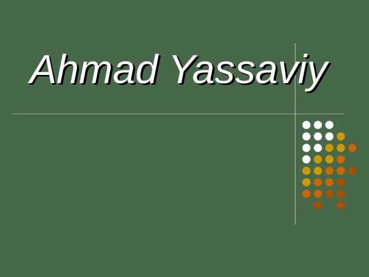 Ahmad yassaviy