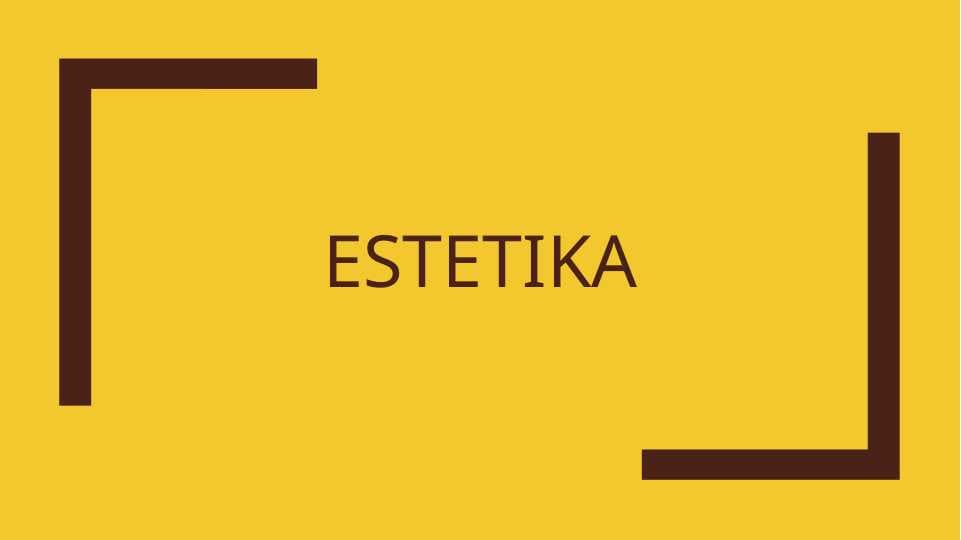 Estetika mavzusida slayd