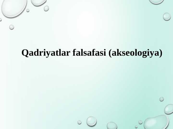 Qadriyatlar falsafasi (akseologiya)
