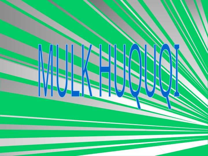 MULK HUQUQI