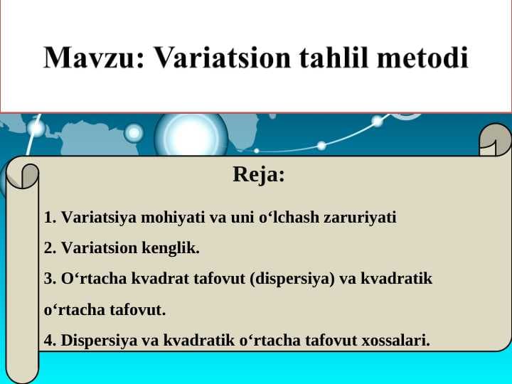 Variatsion tahlil metodi