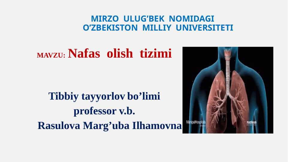 Nafas  olish  tizimi slayd
