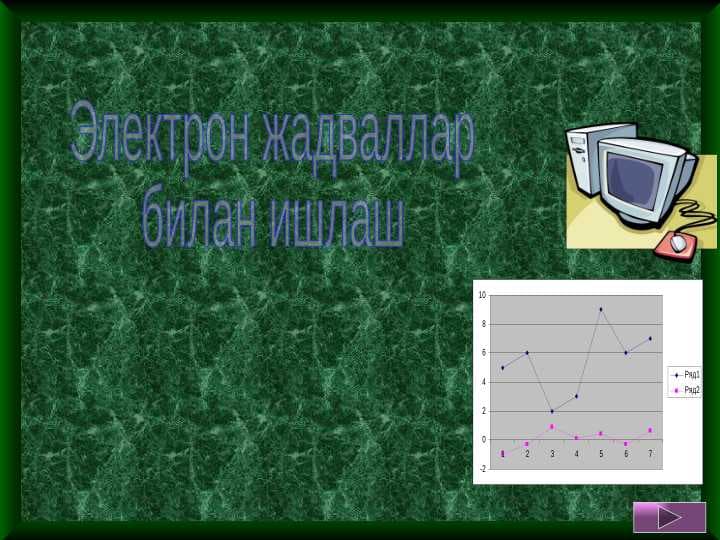 Электрон жадваллар билан ишлаш