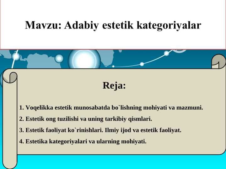 Adabiy estetik kategoriyalar