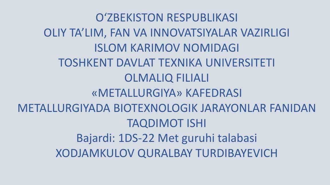 Sulfidli minerallarni oksidlash mexanizmi