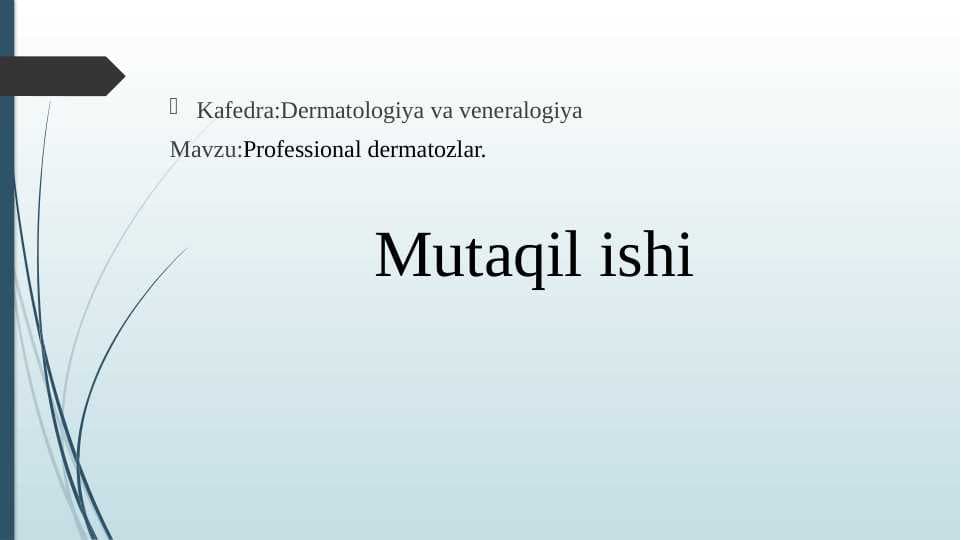 Professional dermatozlar.